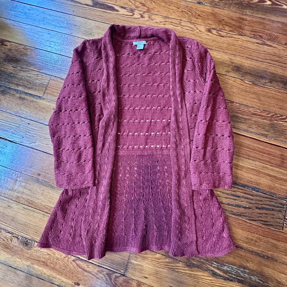 H&M Maroon Open-Front Cardigan - Picture 4 of 8
